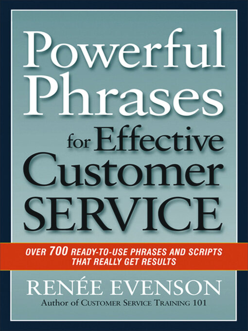 Title details for Powerful Phrases for Effective Customer Service by Renée Evenson - Available
